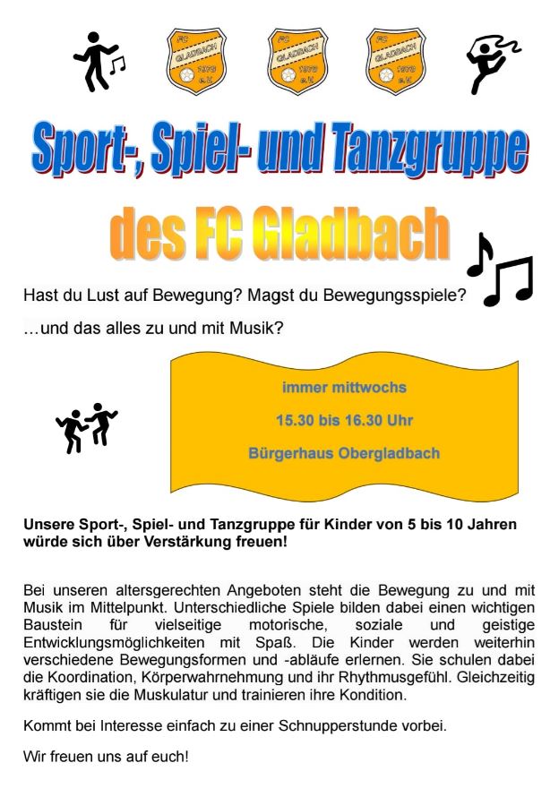 Spotr Spiel und Tanzgruppe Werbung